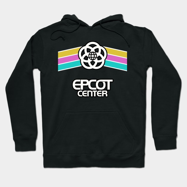 EPCOT Center Stripes Logo Shirt Hoodie by FuturePort2032